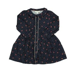 The Little White Company Girls Blue | Pink | Roses Dress size: 18-24 Months